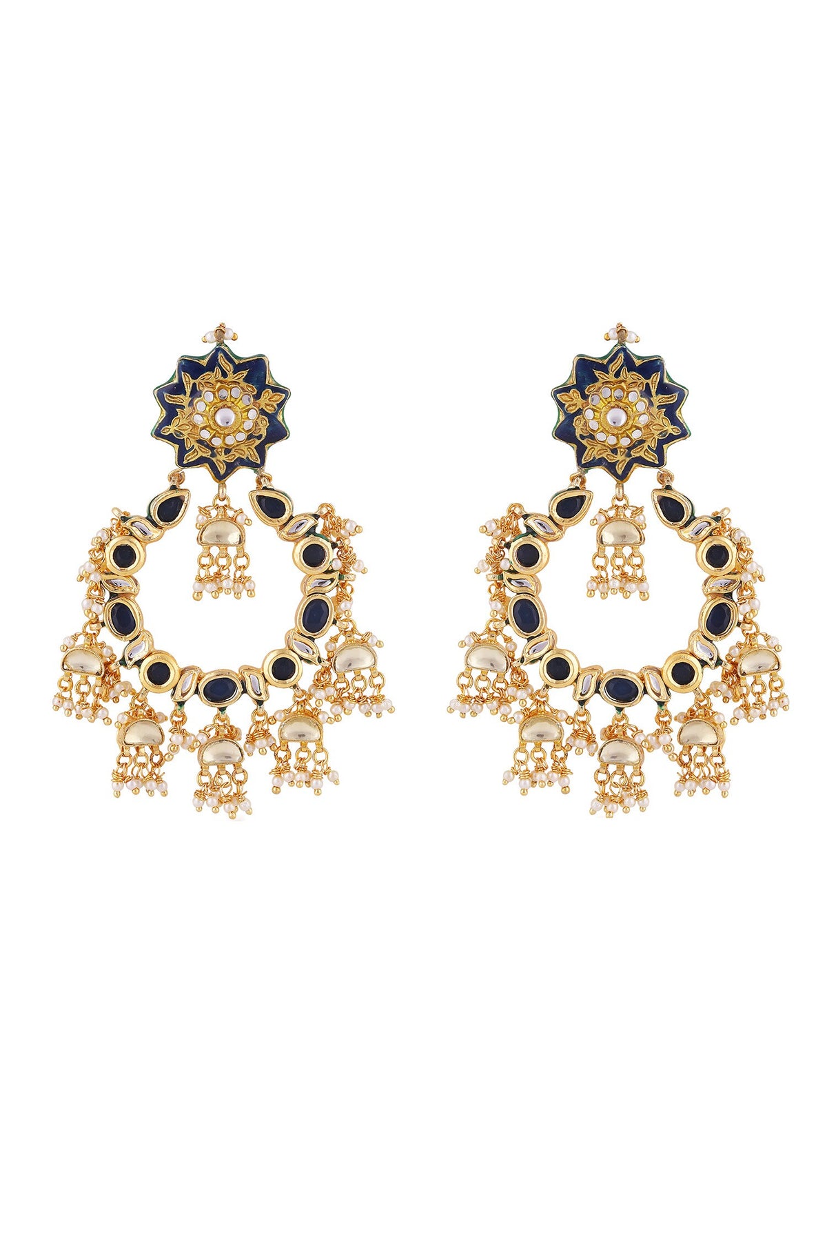 Semi Precious Stone Embellished Chandbalis 