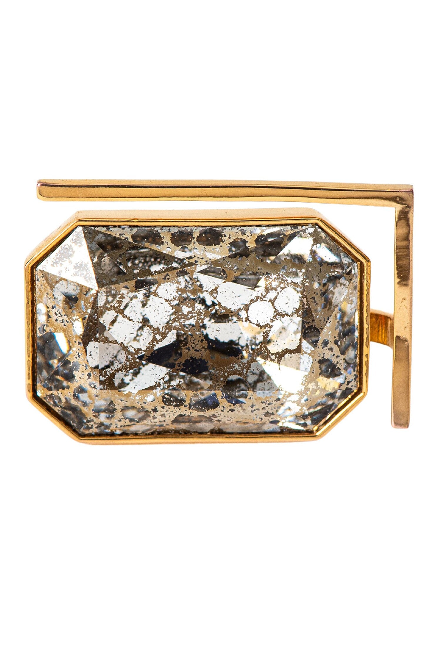 Radiance Swarovski Embellished Geometric Ring 