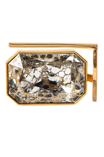 Radiance Swarovski Embellished Geometric Ring 