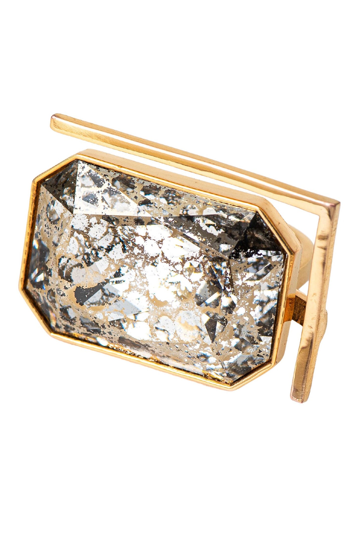 Radiance Swarovski Embellished Geometric Ring 