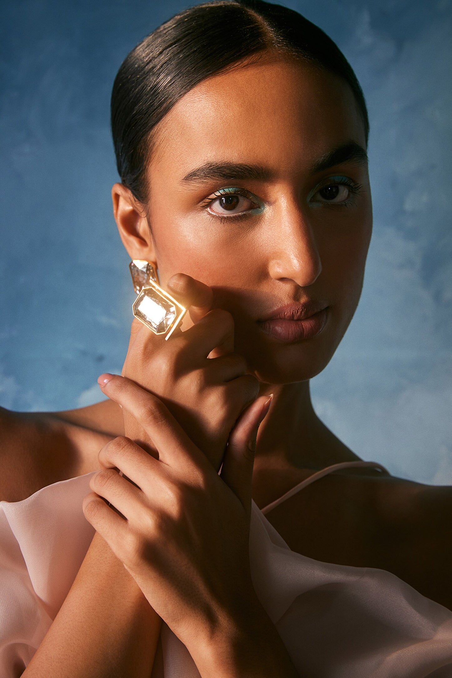 Radiance Swarovski Embellished Geometric Ring 