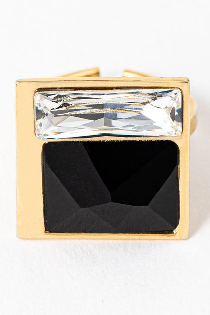 Two Tone Swarovski Work Ring 