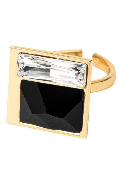 Two Tone Swarovski Work Ring 