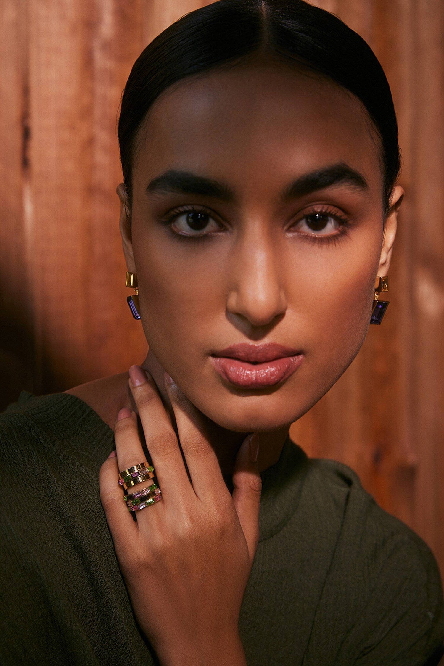 Elysian Contrast Swarovski Embellished Ring 