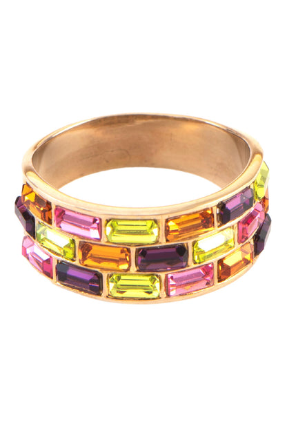 Elysian Contrast Swarovski Embellished Ring 