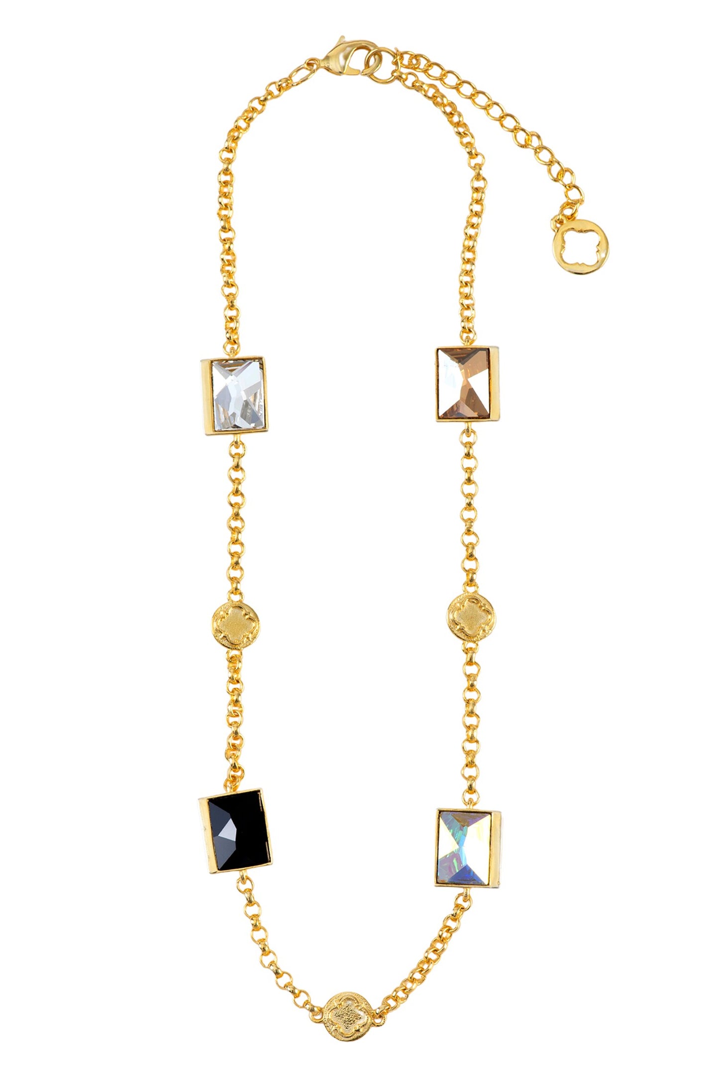 Elysian Swarovski Embellished Monochrome Necklace 