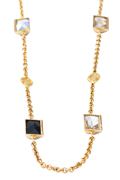 Elysian Swarovski Embellished Monochrome Necklace 