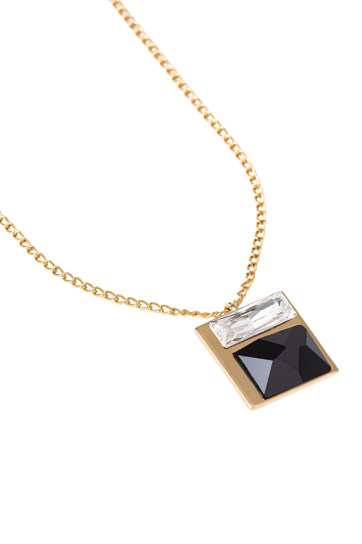 Two Tone Swarovski Embellished Necklace 