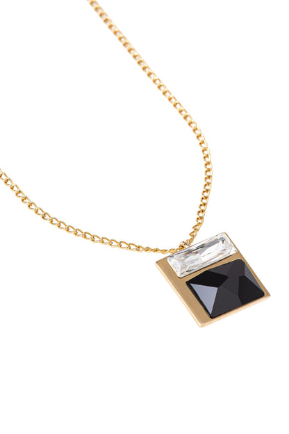 Two Tone Swarovski Embellished Necklace 