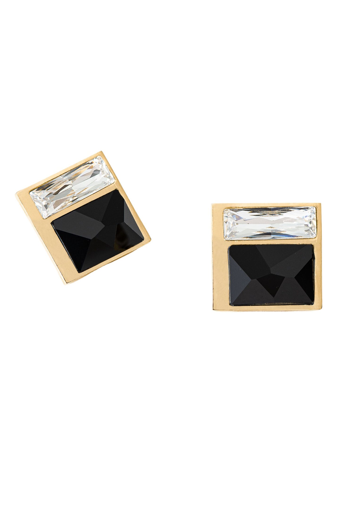 Fusion Swarovski Square Stud Earrings 