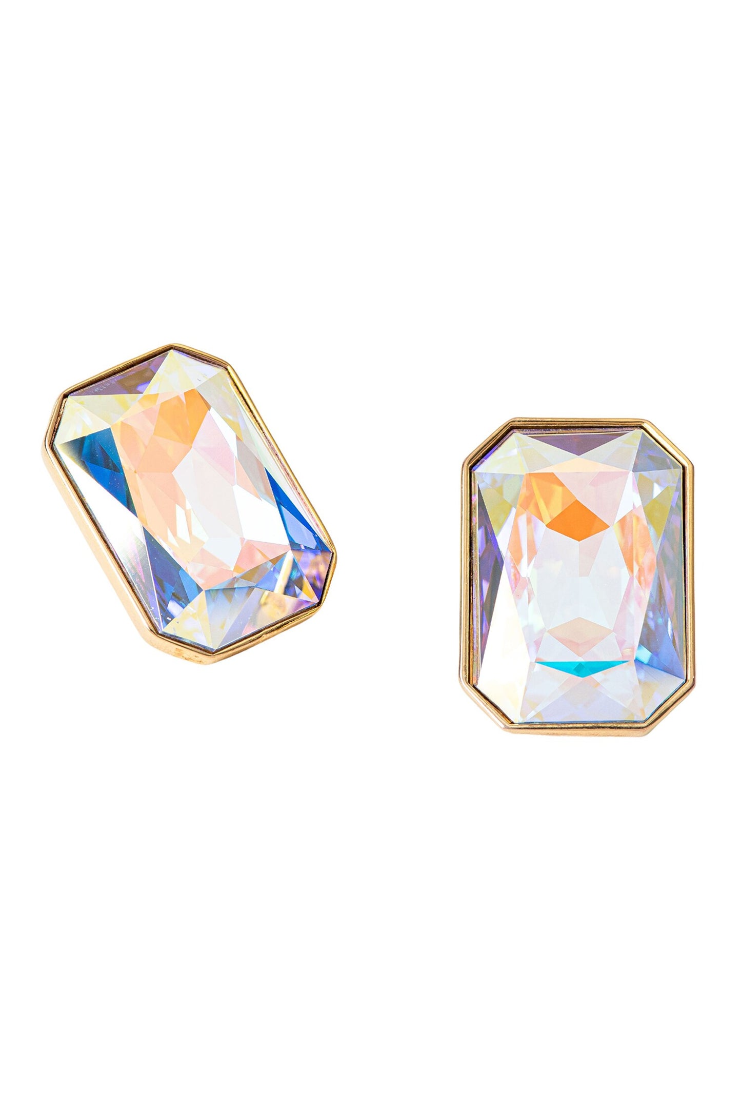 Radiance Holographic Crystal Stud Earrings 