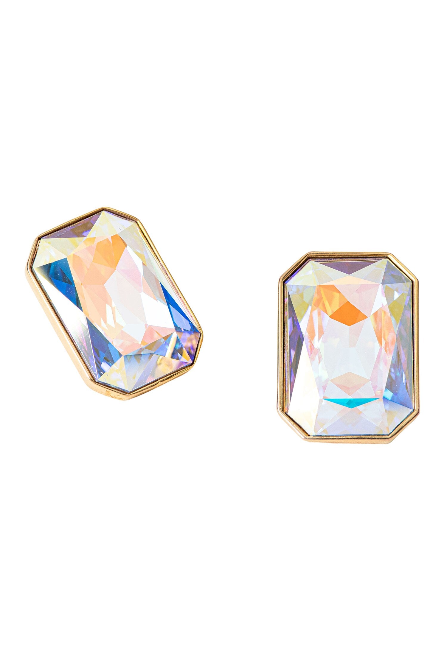 Radiance Holographic Crystal Stud Earrings 