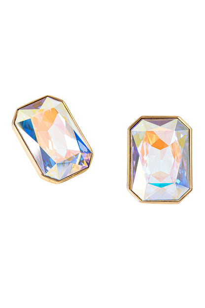 Radiance Holographic Crystal Stud Earrings 