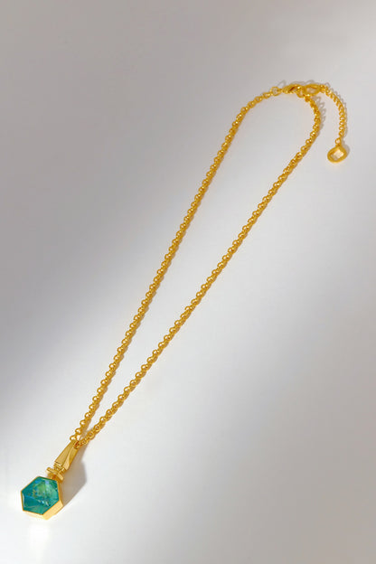 Hexa Swarovski Embellished Pendant Necklace 