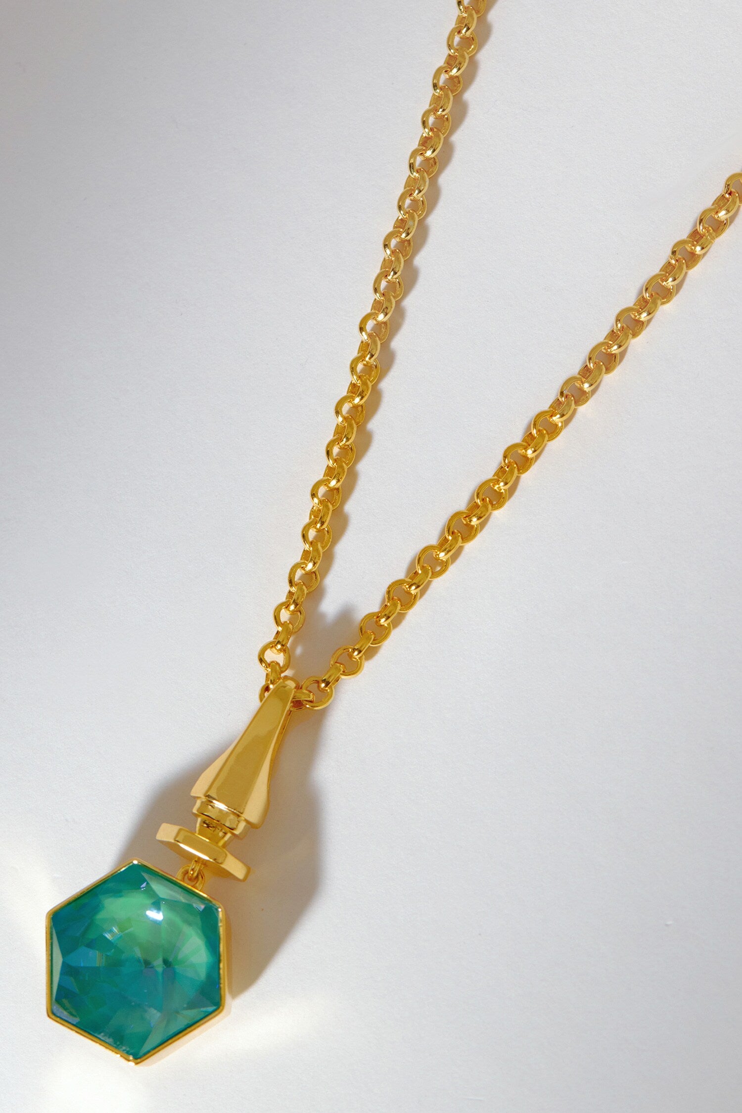 Hexa Swarovski Embellished Pendant Necklace 