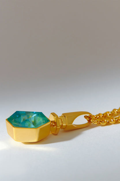 Hexa Swarovski Embellished Pendant Necklace 