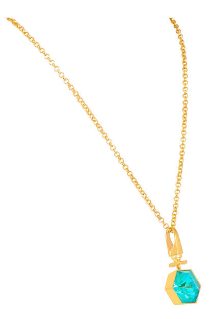 Hexa Swarovski Embellished Pendant Necklace 