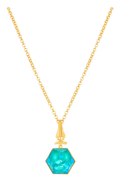 Hexa Swarovski Embellished Pendant Necklace 