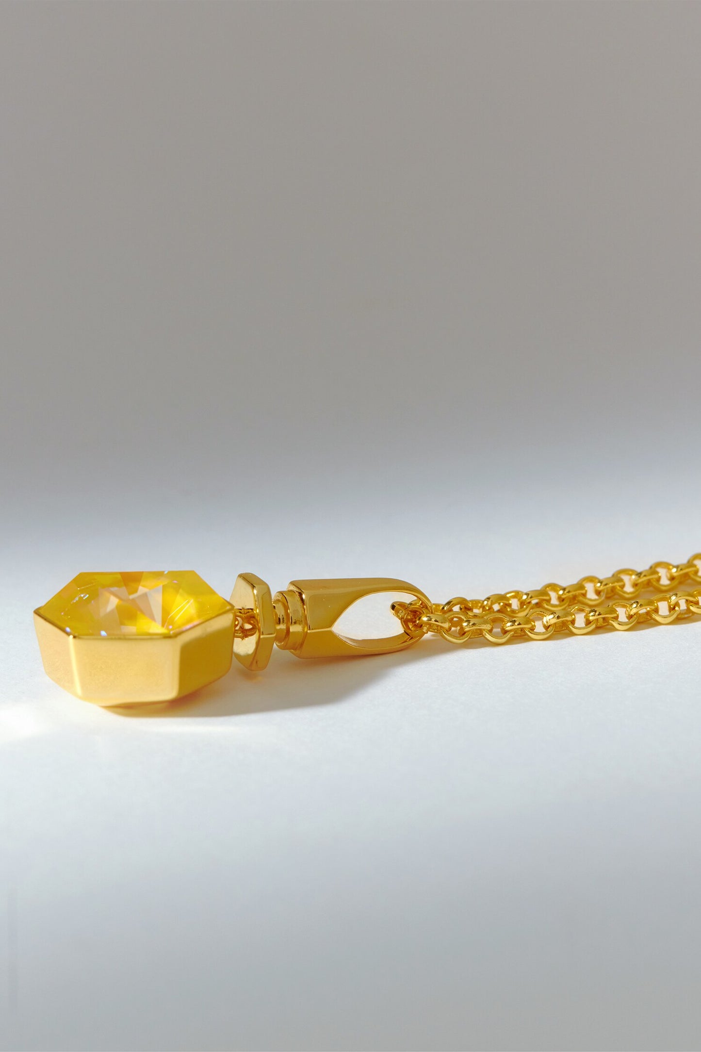 Hexa Crystal Embellished Pendant Necklace 