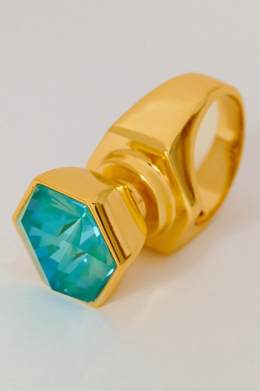 Hexa Swarovski Embellished Ring 