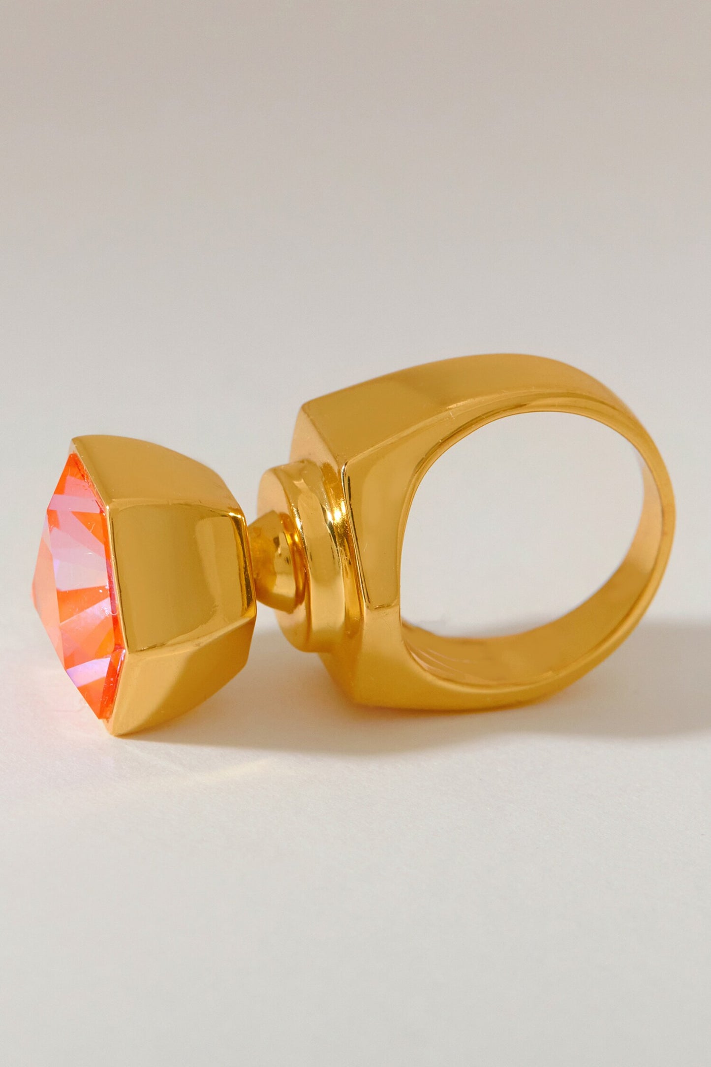 Hexa Crystal Embellished Ring 