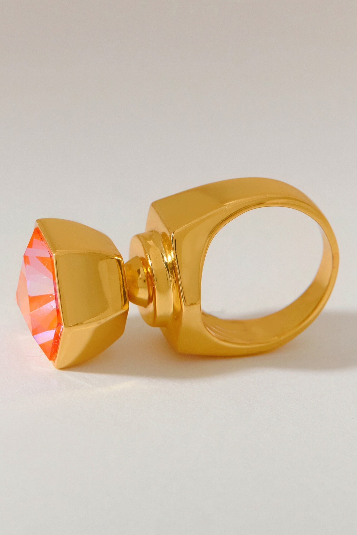 Hexa Crystal Embellished Ring 