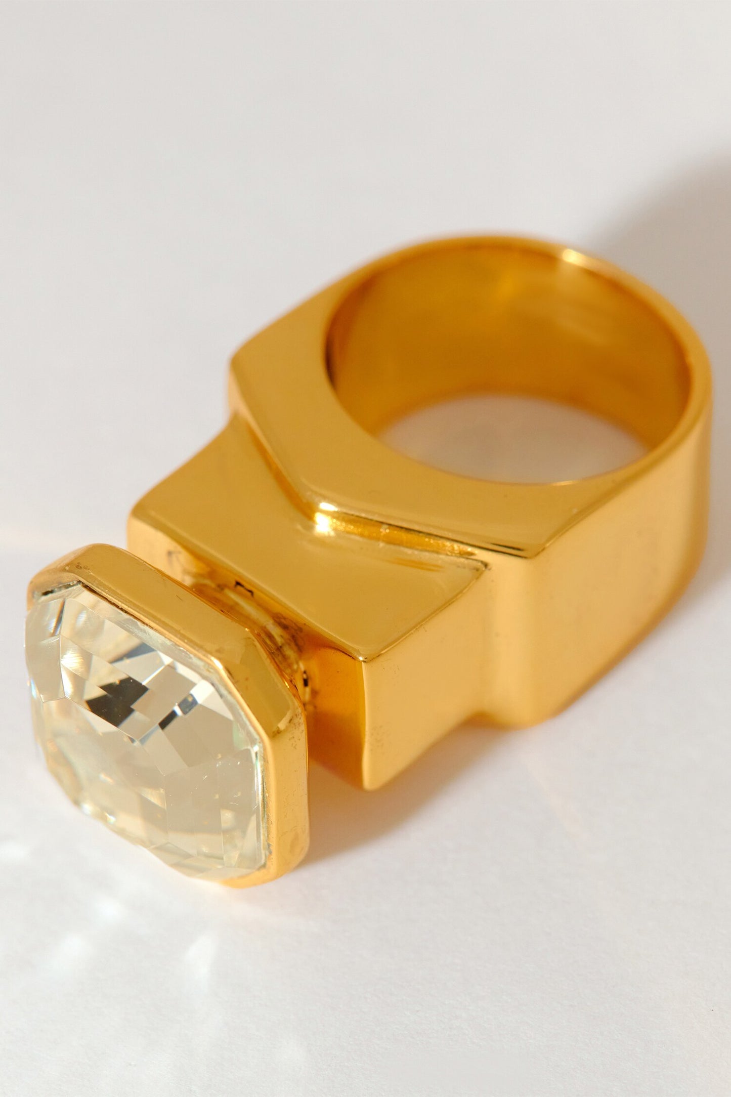 Hexa Crystal Studded Ring 