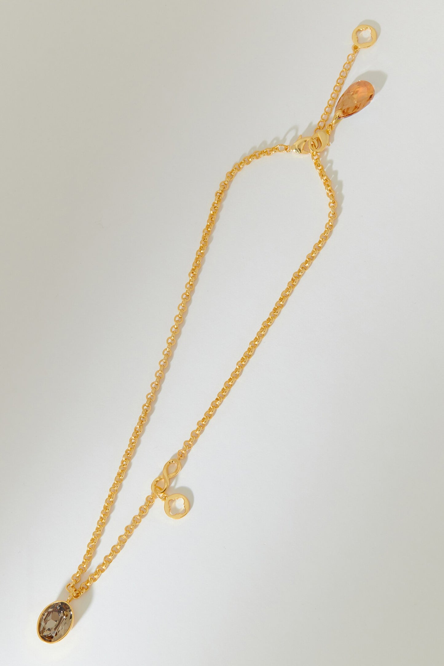 Capella Double Crystal Pendant Necklace 
