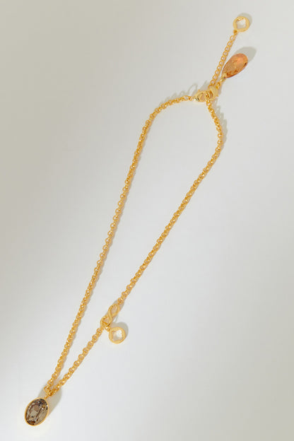 Capella Double Crystal Pendant Necklace 