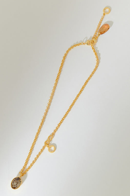 Capella Double Crystal Pendant Necklace 