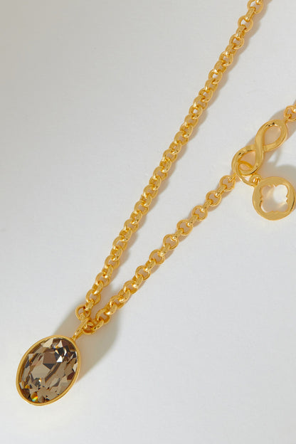 Capella Double Crystal Pendant Necklace 