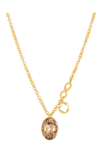 Capella Double Crystal Pendant Necklace 