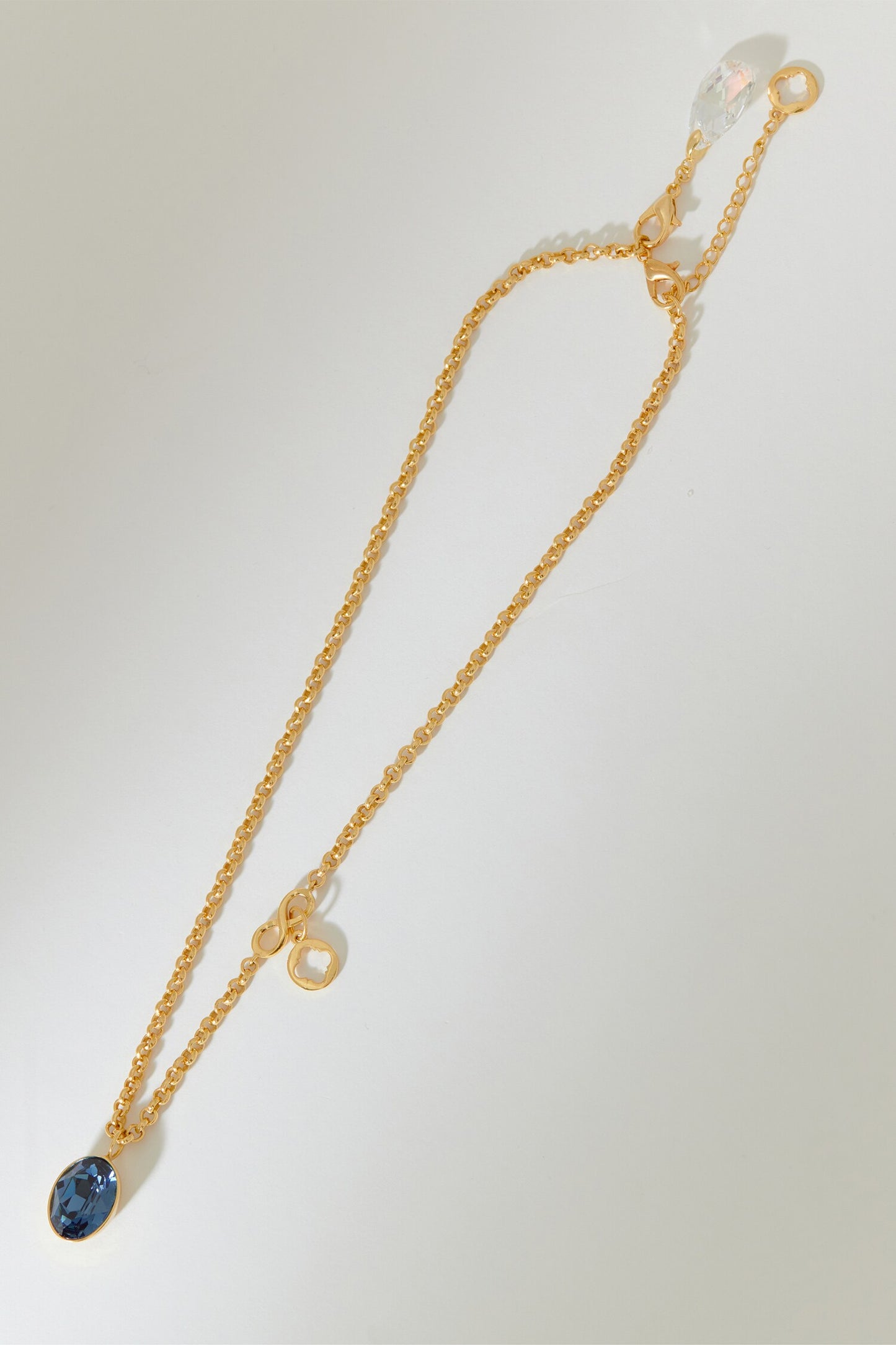 Elysian Swarovski Double Crystal Pendant Necklace 