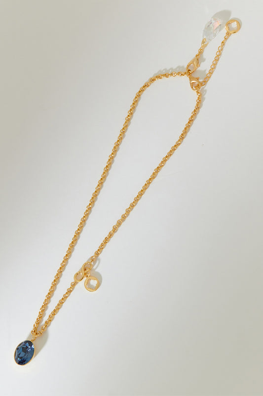 Elysian Swarovski Double Crystal Pendant Necklace 