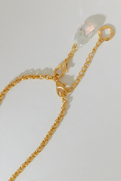 Elysian Swarovski Double Crystal Pendant Necklace 