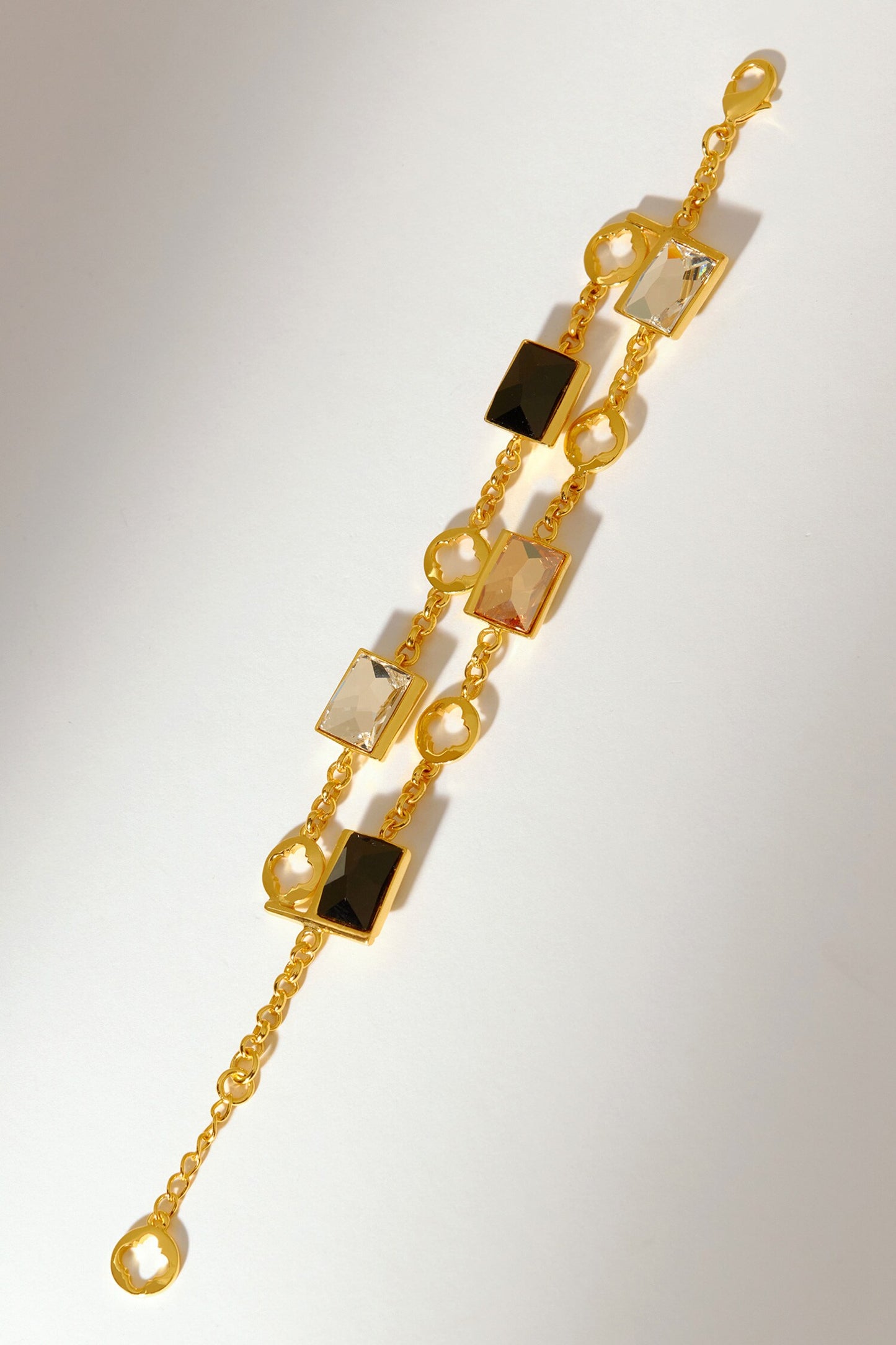 Elysian Swarovski Double Chain Bracelet 