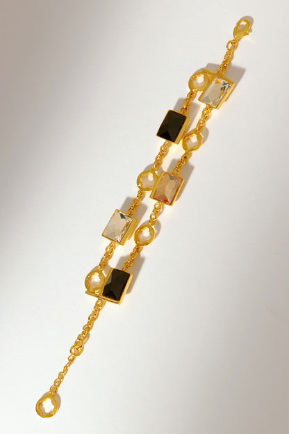 Elysian Swarovski Double Chain Bracelet 