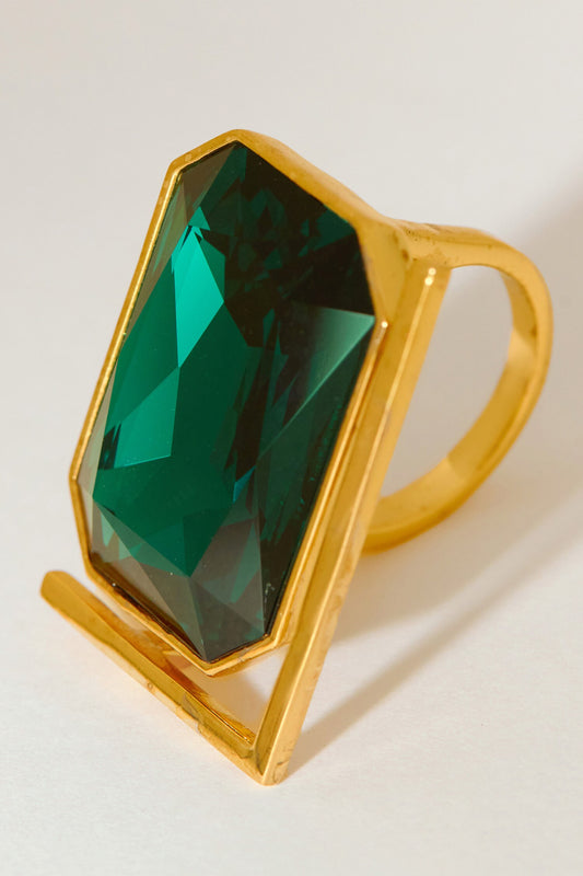 Radiance Swarovski Geometric Ring 