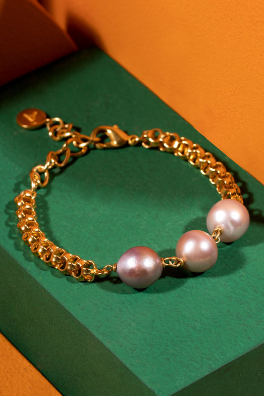 Triplet Natural Pearl Bracelet 
