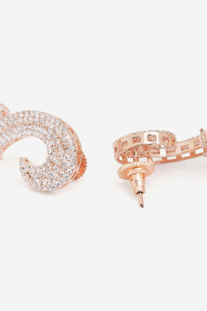 Diamond Stone Embellished Dangler Earrings 