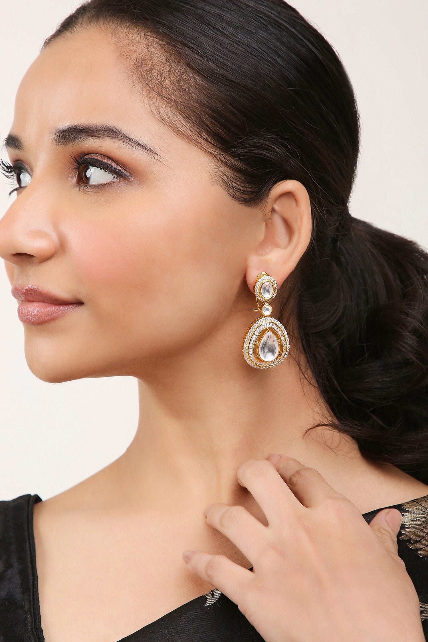 Kundan Embellished Dangler Earrings 