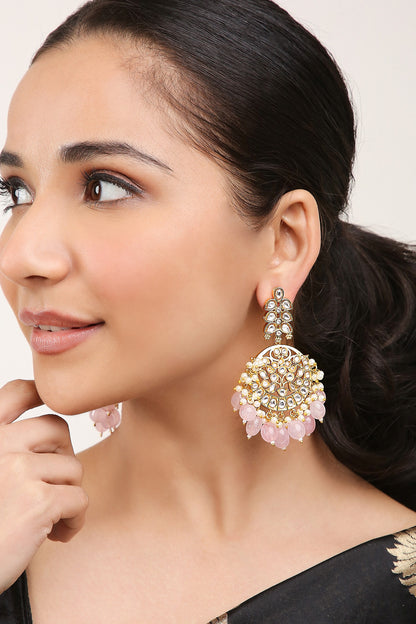 Bead Drops Embellished Chandbali Earrings 