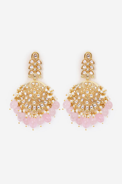 Bead Drops Embellished Chandbali Earrings 