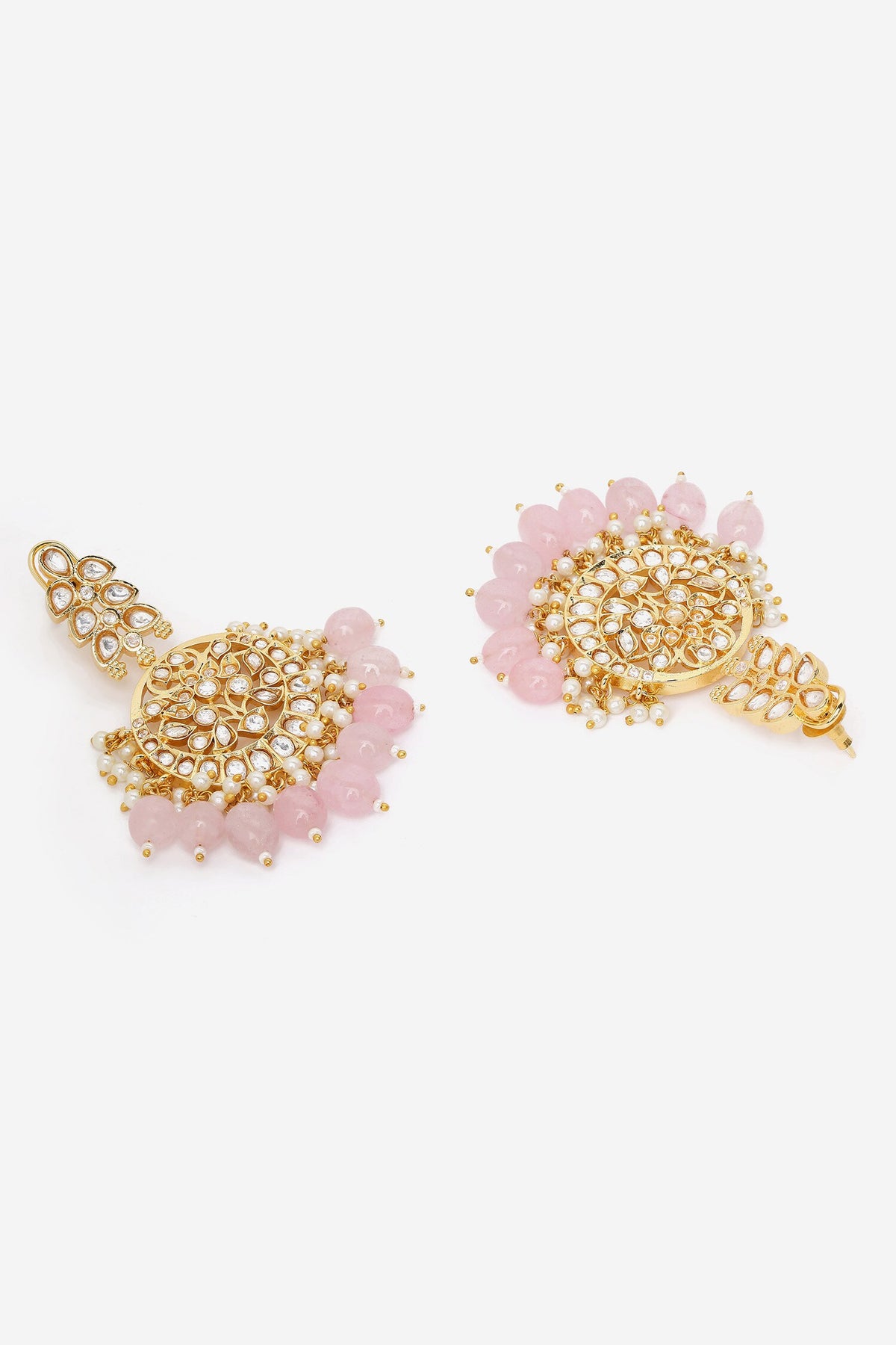 Bead Drops Embellished Chandbali Earrings 