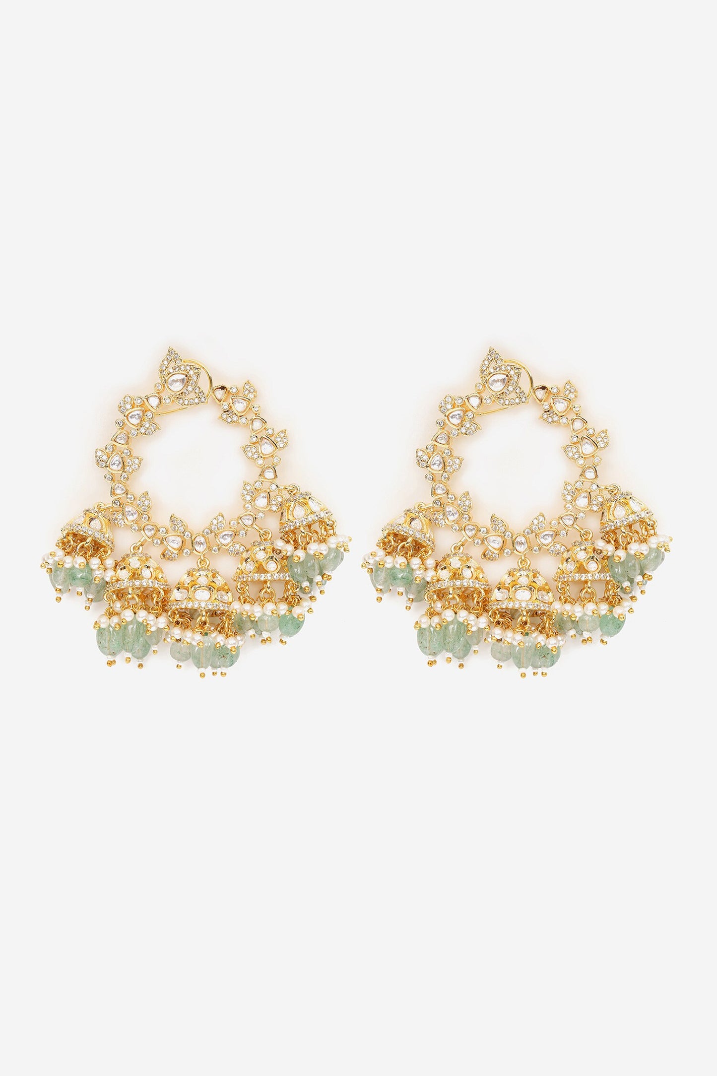 Bead Drops Embellished Dangler Earrings 