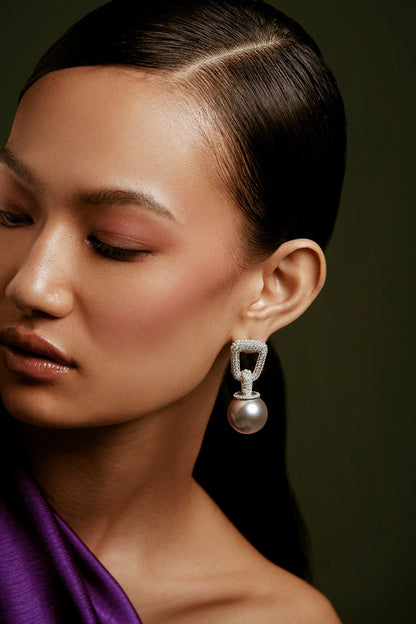 Dazzle Pearl Drop Earrings 