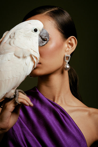 Dazzle Pearl Drop Earrings 