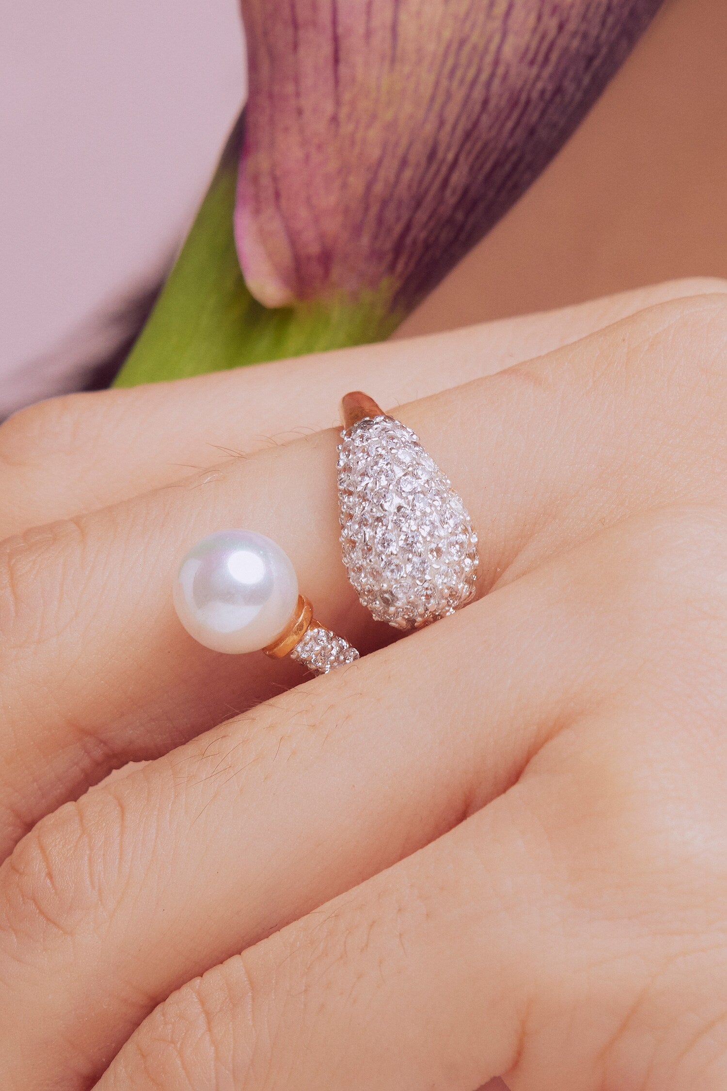 Nova Pearl Wrap Ring 
