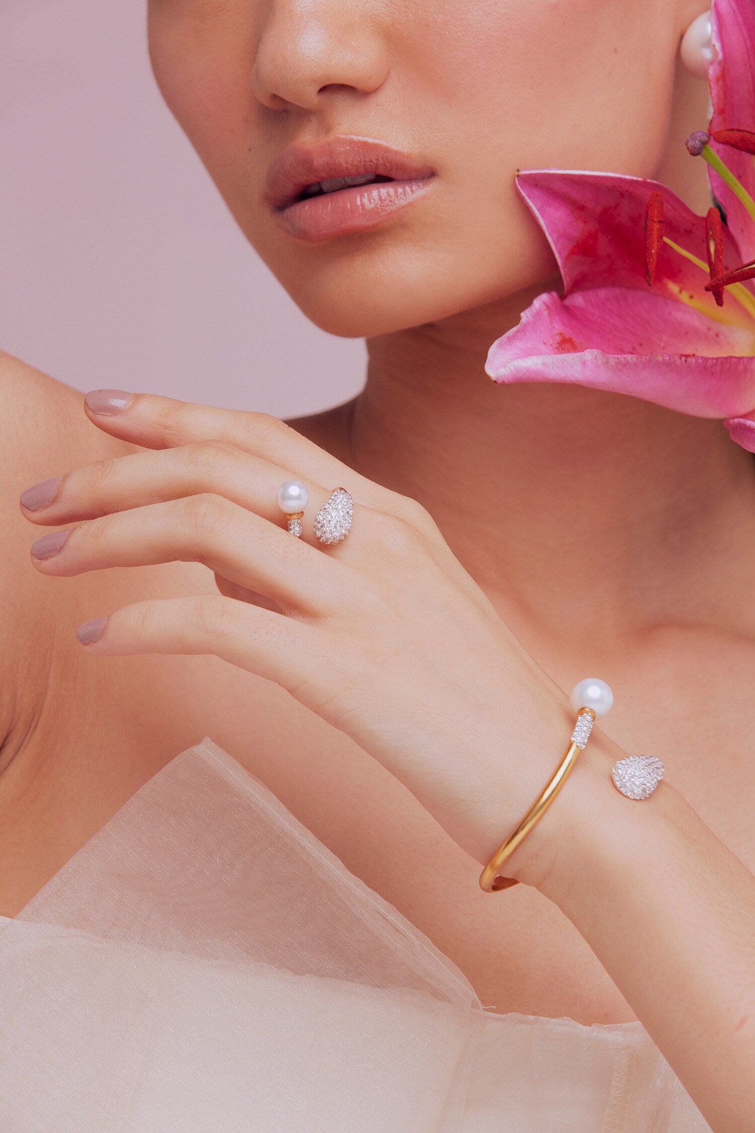 Nova Pearl Wrap Ring 