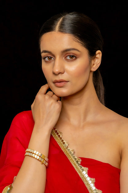 Kundan Embellished Bangles Set of 2 